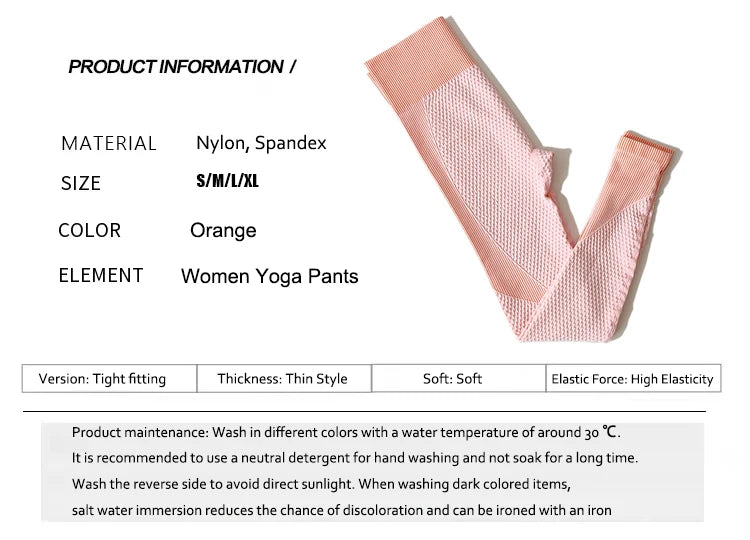 Fashion Women Seamless High Waist Fitness Gym Leggings Push Up Energy Tights Workout Running Activewear Tummy Control Yoga Pants
