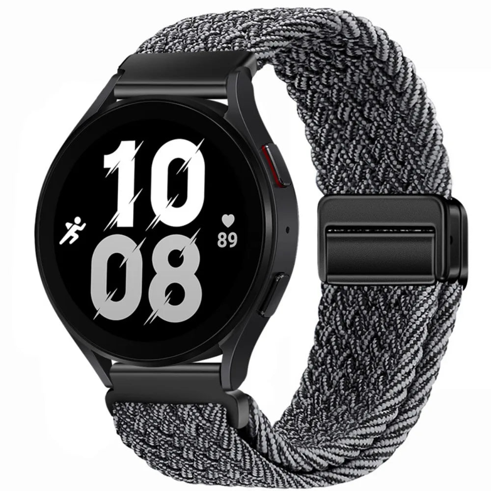 20mm 22mm Magnetic Bracelet for Samsung Galaxy Watch 7/6/Classic/5/4/3 Braided Nylon Strap for Huawei Watch 4/3/GT6 5 4 Pro Band