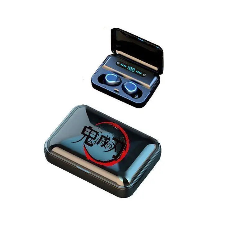 Demon Slayer Kamado Tanjirou Kamado Nezuko Cartoon Cute Bluetooth Headset Sports Fitness Convenient Wireless Charging Headset
