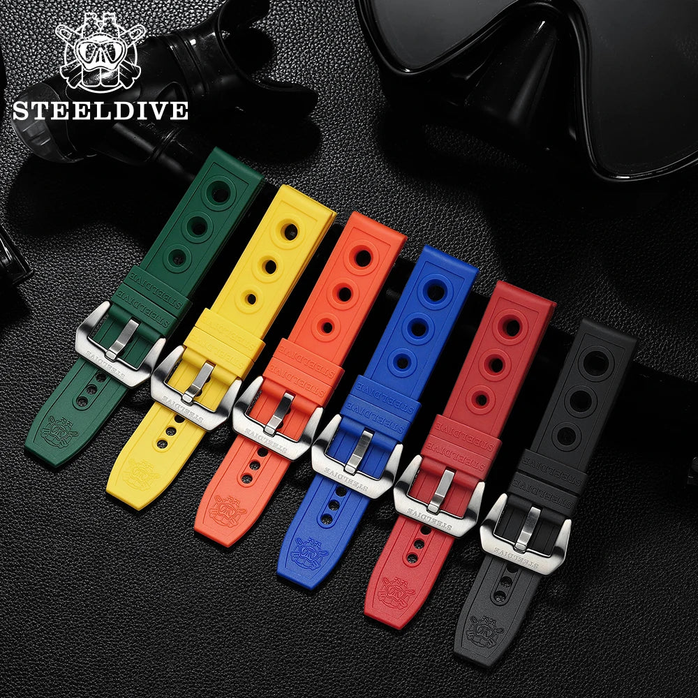 STEELDIVE Automatic Watch Strap Replacement Watch bands Automatic Watch 22mm Bracelets Blue Dive Watches Strap 20/22mm
