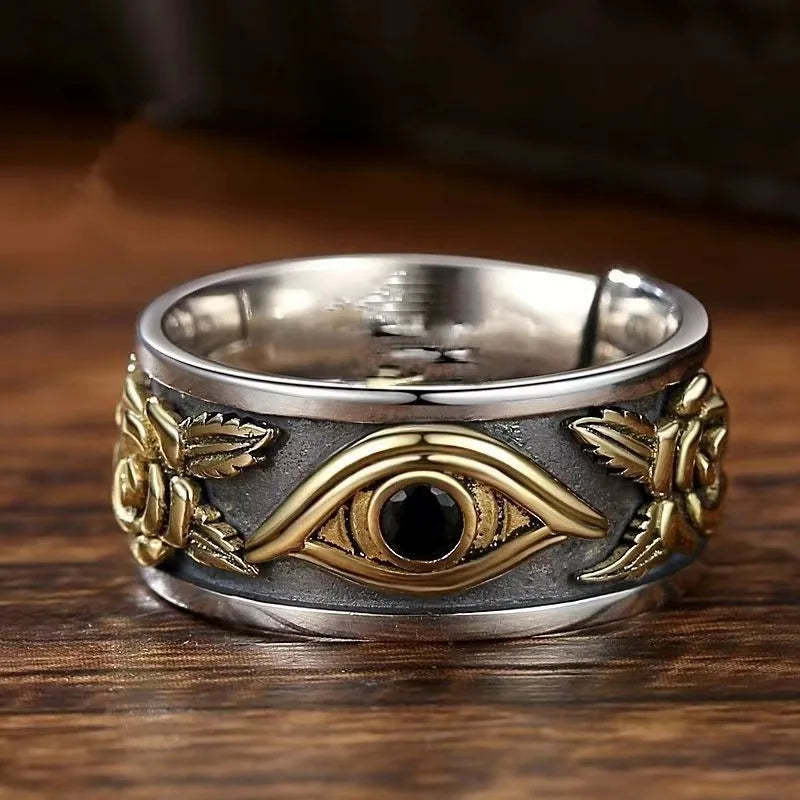 Best Sellers! S925 Thai Silver, Horus Eye Retro Ring