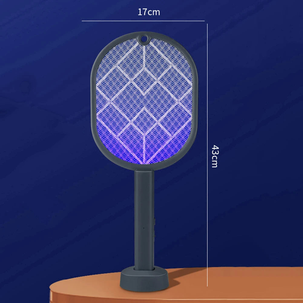 Electric Mosquito Racket 2-in-1 Fly Swatter Trap Electric Mosquito Swatter USB Rechargeable Mosquito Racket Fly Zapper For Home
