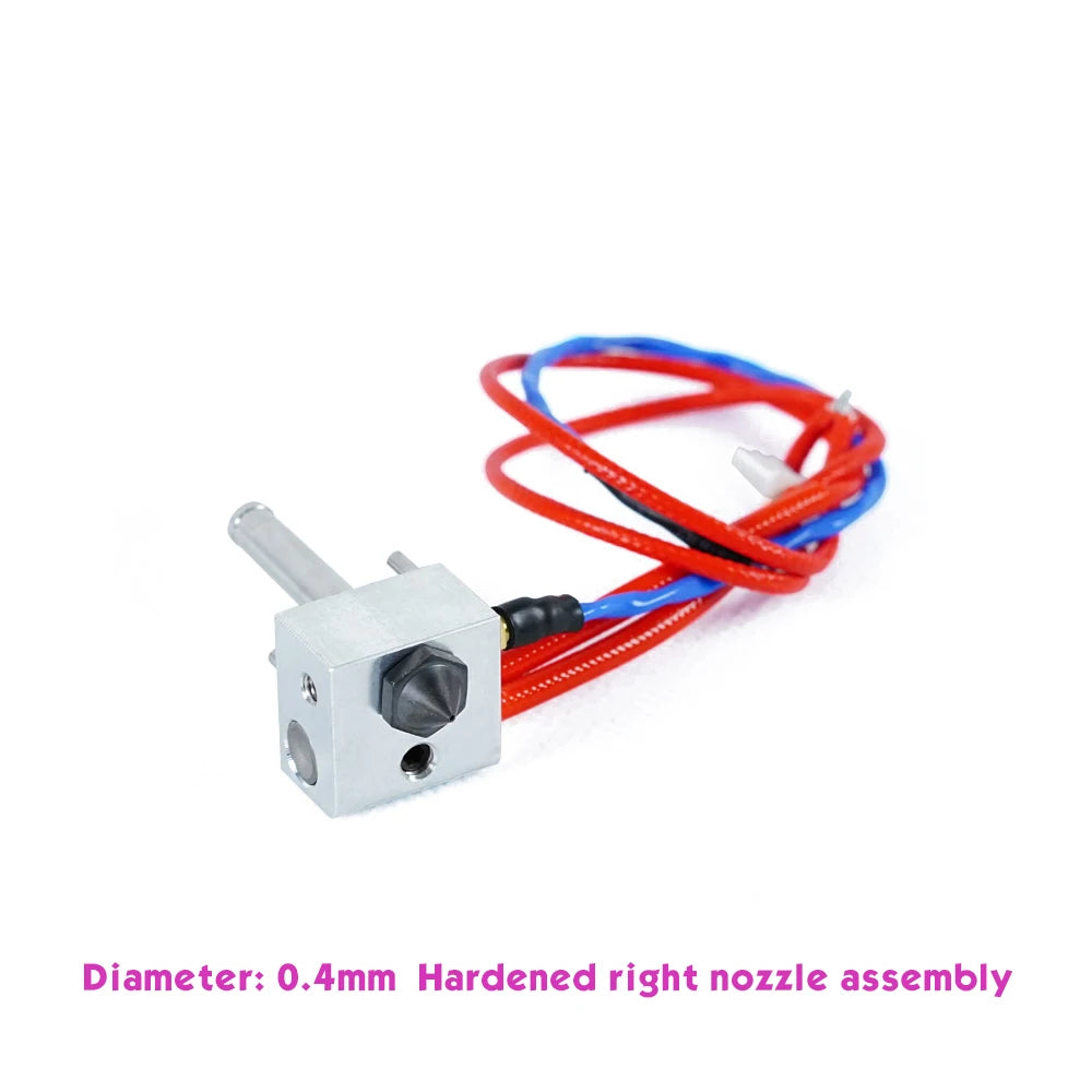 FLASHFORGE Nozzle Assembly with Heat Sink for Creator 3 Pro 0.4mm/0.6mm/0.8mm Hardened Hotend Assembly 3d Printer Parts