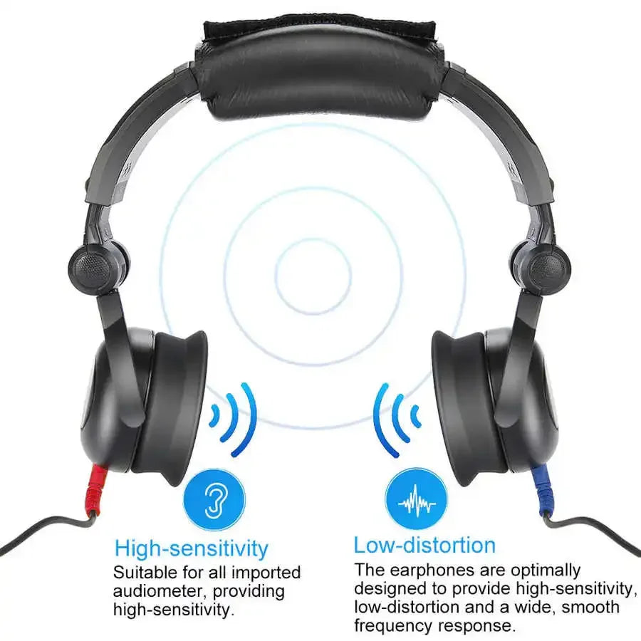 Audiometer Audiometric Hearing Screening Headphone Air Conduction Audiometer for Hearing Test Ear Care Tool Health Care Supplies