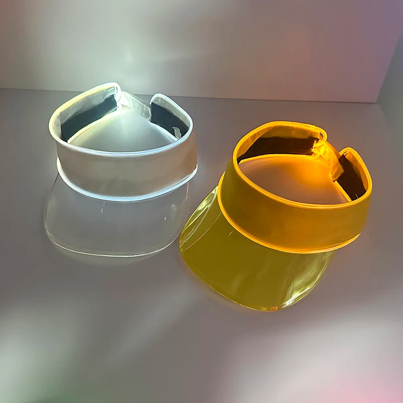 Glowing Summer Sunshade Cap Holidays Outdoor Hiking Running Sports LED Hat NightClub Rave Party Luminous Accessories Travel Hats