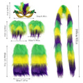 Carnival Costume Accessories Festive Face Covering Gloves Leg Warmers and Scarf Cosplay MardiGras Outfit Holiday Party
