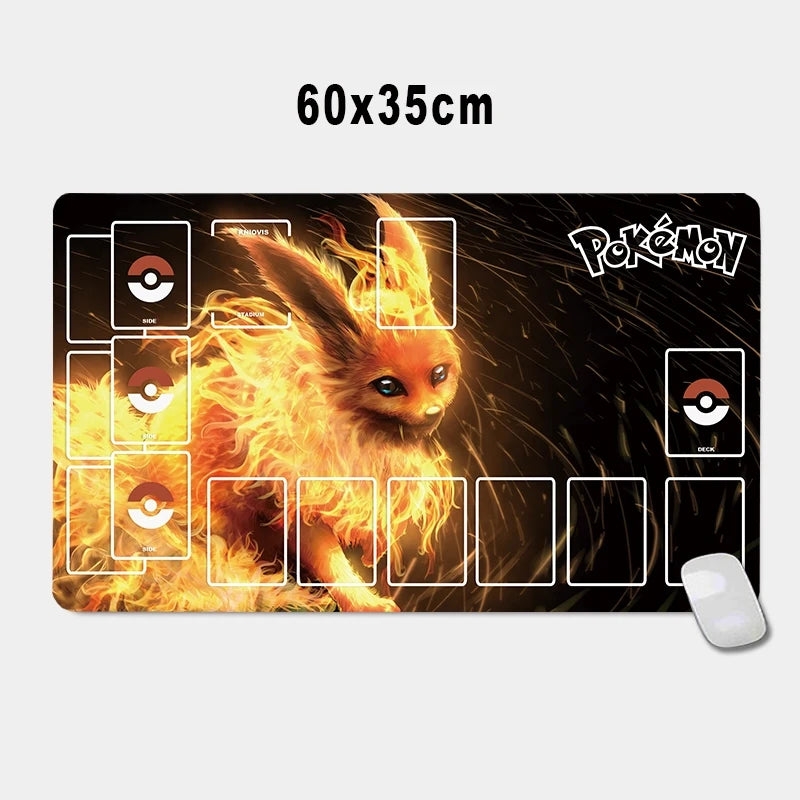 PTCG Pokemon Iono Rosa Eevee Snorlax Animation Characters Single Table Mat Battle Pad Classics Anime Collection Cards Toy Gift