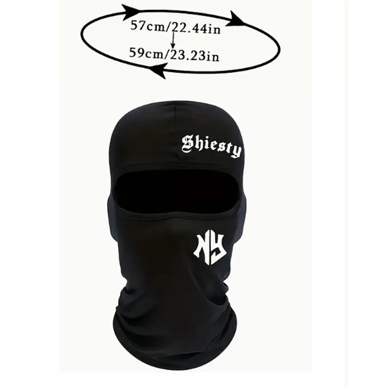Musion Balaclava Fashion Printed Motorcycle Breathable Mask, Windproof and Sunscreen Full Face Mask Breathable Mesh Air Cushion