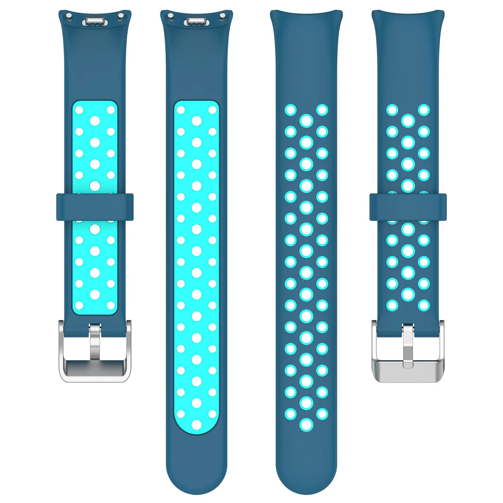 Silicone Watch Strap For Xiaomi Band 9 8 Two-Color Breathable Smart Watchband Replacement Bracelet for Xiaomi Mi Band 8 9 Strap