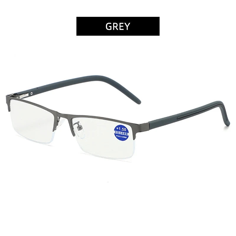 Brand Designer Reading Glasses Men Women Fashion Half Frame Presbyopic Glasses Vintage Business Diopter Eyeglasses +1.0 1.5 2.0