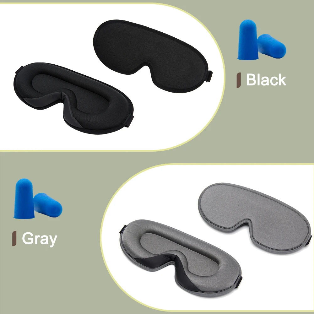 3D Memory Foam Silk Sleep Mask Soft Women Men Eye Patches Comfort Three Dimensional Design Face Mask Eyeshade Night Breathable