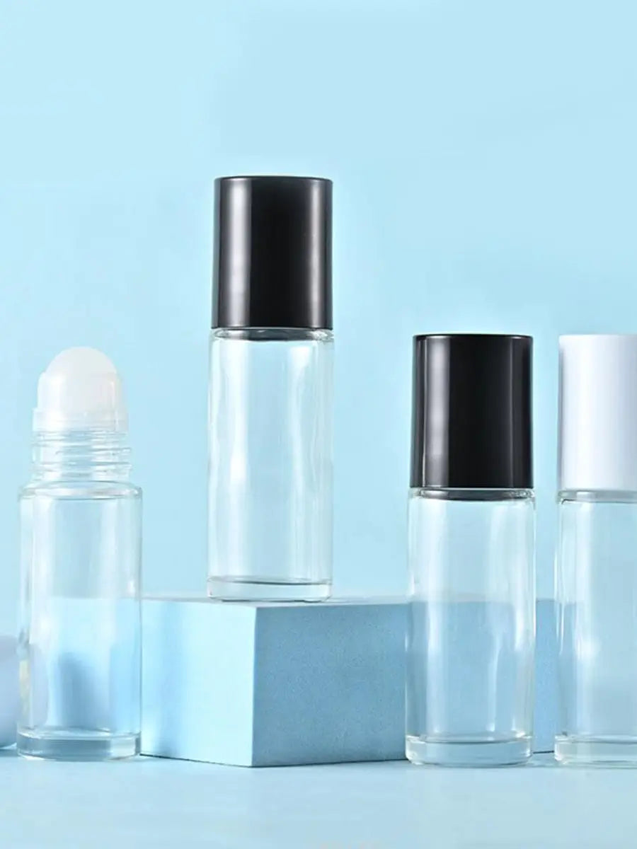 3 Packs Glass Roll On Bottles Deodorant Container Travel DIY Deodorant Bottles Balm Lotion Sunscreen 30ml 50ml