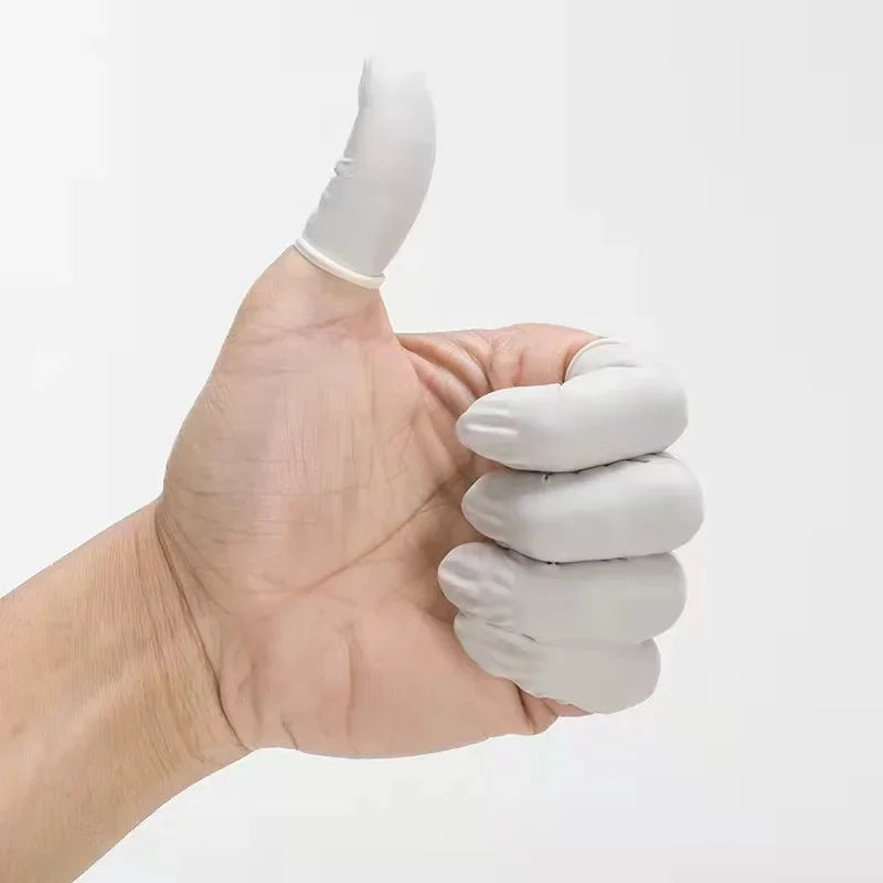 200PCS Disposable Color Finger Cots Disposable Latex Finger Cots Beauty Embroidery Dirt Isolation Cleaning Hygiene Multi-Purpose