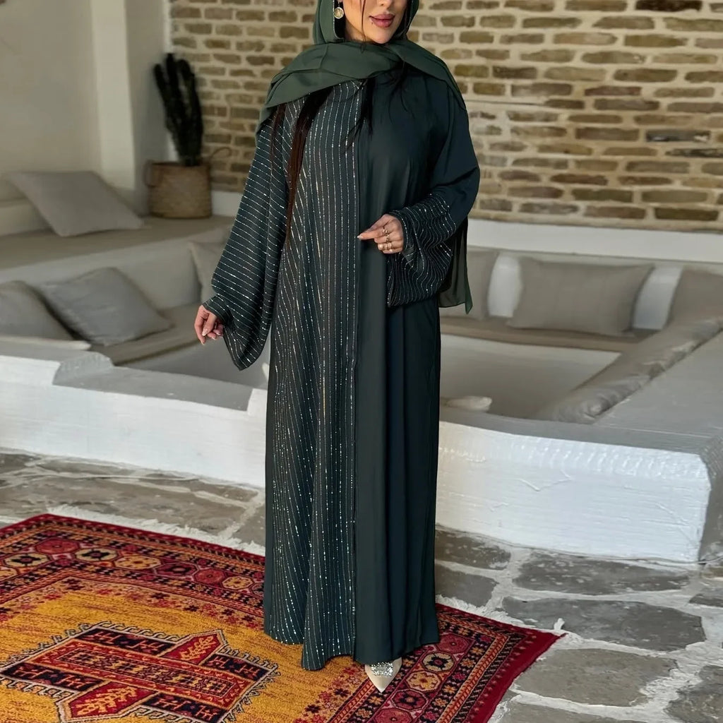 Eid Abaya Women Cardigan Dress Dubai Kaftan Muslim Caftan Long Robe Jalabiya Ramadan Morocco Islam 2025 Vestidos Largos