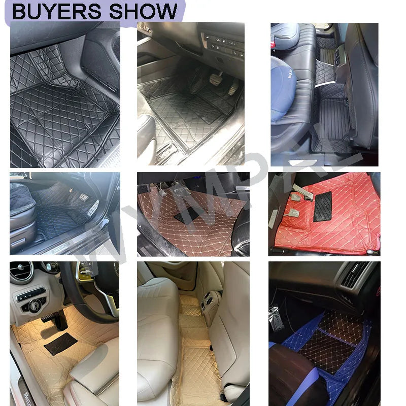 Car Mats Floor For Hyundai Kona Electric OS 2018 2019 2020 2021 2022 Anti Dirt Protective Carpets Leather Mats Car Accessoriess