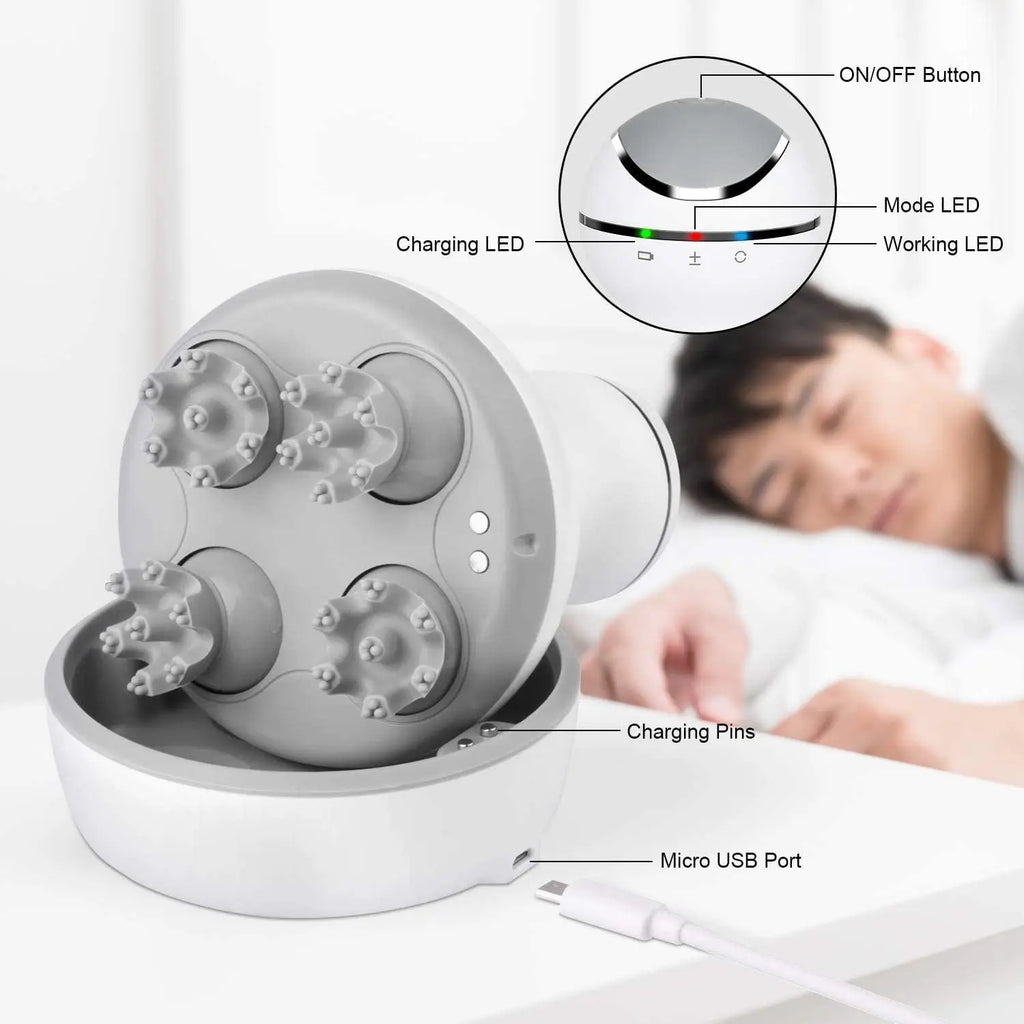 Electric Hair Scalp Massager Handheld Portable Head Scratcher Massager for Hair Growth,Deep Clean&Stress Relax,Gifts for Family