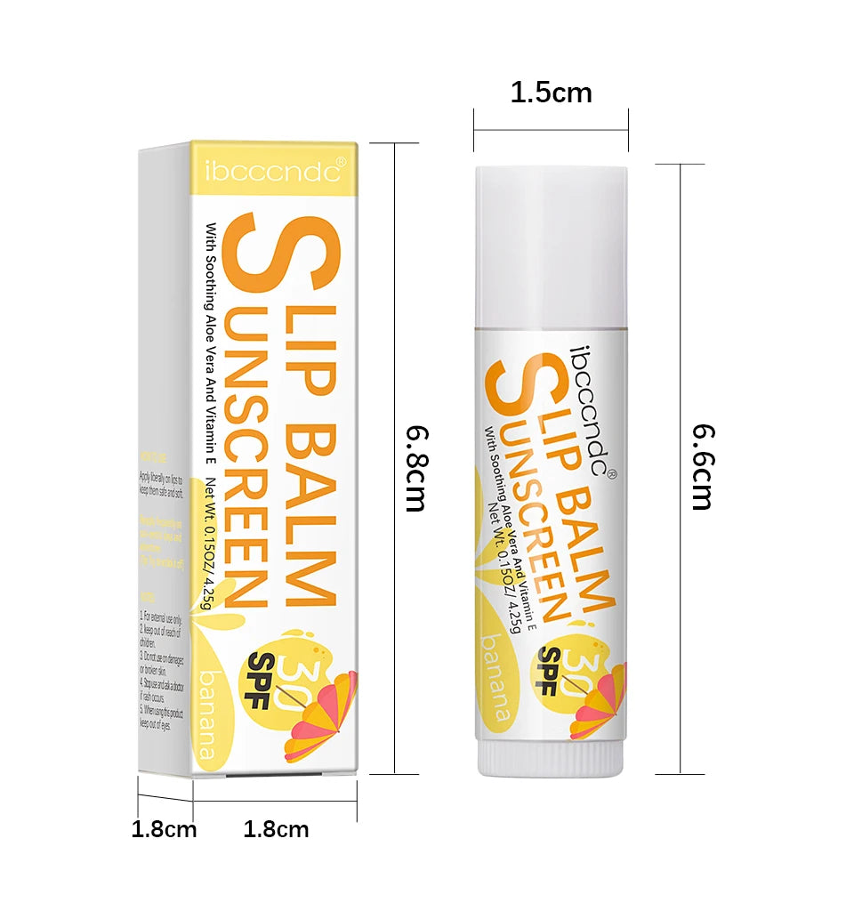 Sunscreen Lip Balm SPF30 UV Protection Moisturizing Hydrating Lip Balm Moisturizes Repairs Chapped Lips Lipstick Lip Care Makeup