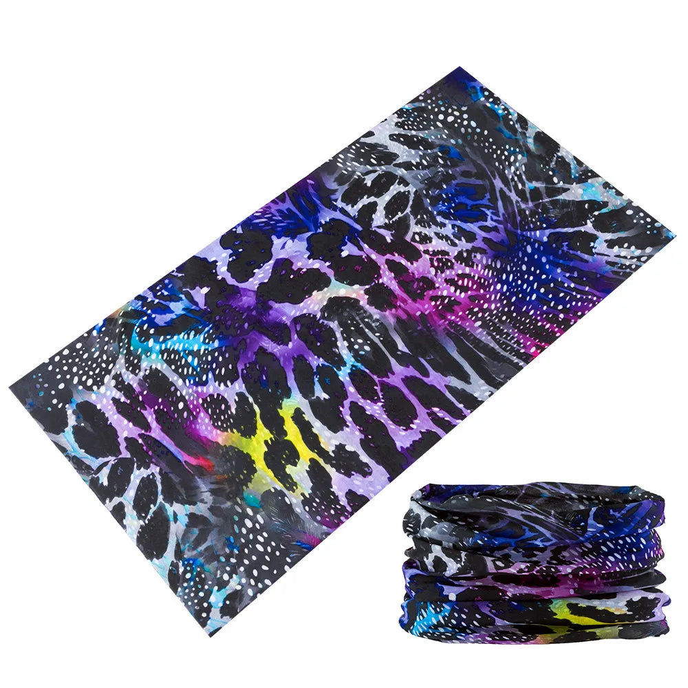 Beautiful Leopard Print Headdress Deporte Sport Face Mask For Women Cycling Bandanas Tube Headband Female Balaclava Head Scarf