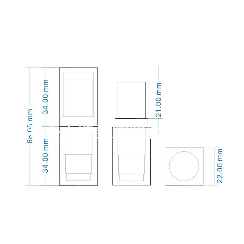 3.6g Empty Mini Square Lip balm Tubes Clear Lip stick Containers Plastic Liquid Lipstick Bottle Cosmetics Packing