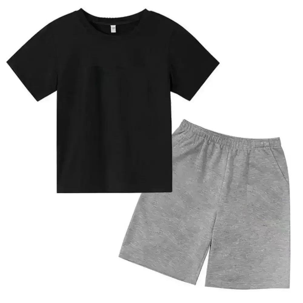 Summer CR7 Star Print Kids T-shirt Top and Shorts 2pcs Set Boys/Girls 3-13Y Children Clothes Sunshine Casual Fashion Sportsuit