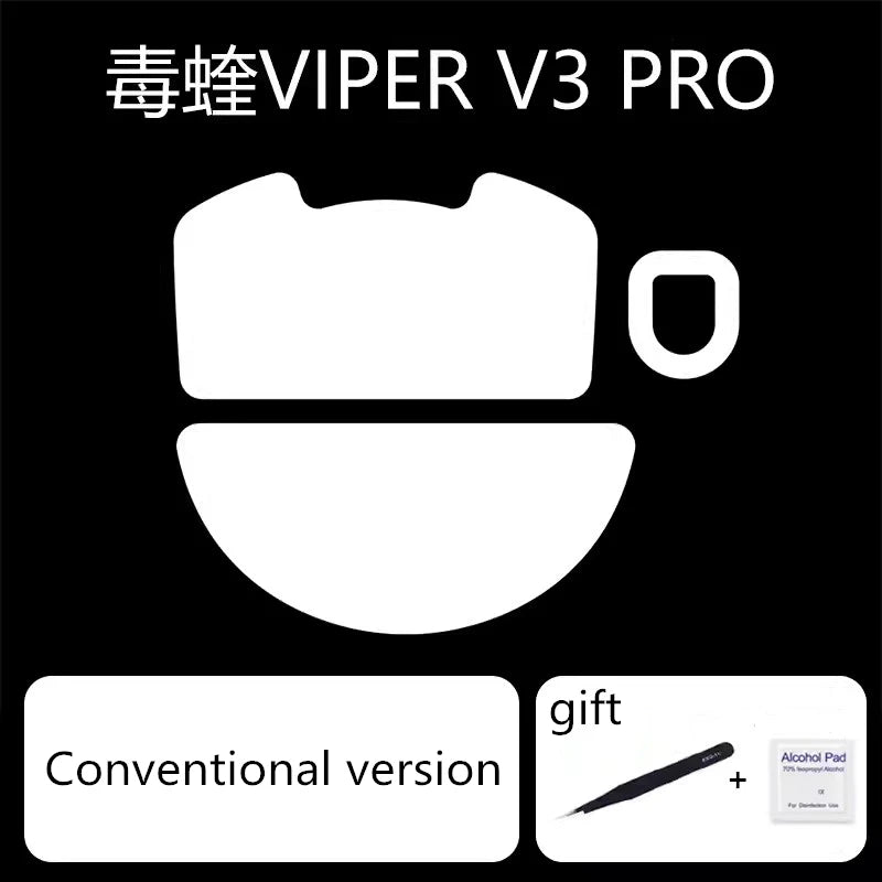1 Set Ultraglide Mouse Skates For Razer VIPER V3 PRO Brake Control Speed Silence Mouse Feet ICE Version Mice Glides PTFE Feet