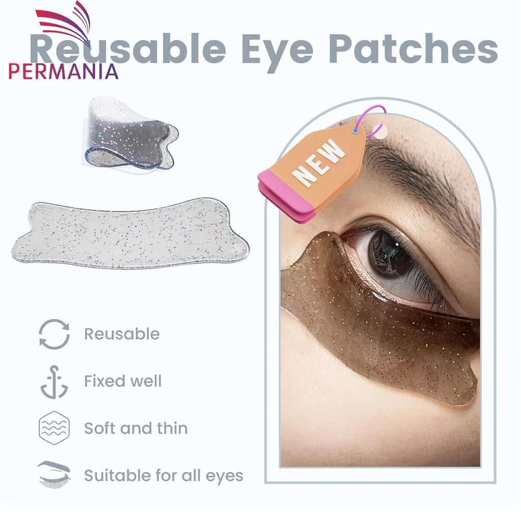 PERMANIA 1 Pair Under Eye Patch Silicone for Korean Lash Lift & Lash Extensions Remover Reusable and Soft Makeup Beauty Tool