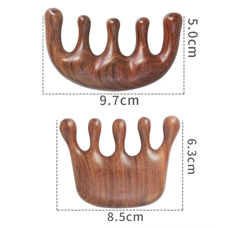 massager  Acupoint Massager Head Sandalwood Hair Comb Scalp Relax Portable Wooden Handle Comb Anti-static Styling Tool