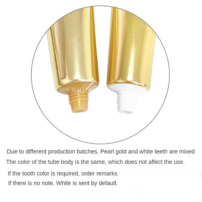 Wholesale New 30ml cosmetic Soft Tubes Vacuum pump squeeze Hose Bottles Gold Alum Eye Cream Bottles sunscreen Refilable Bottles