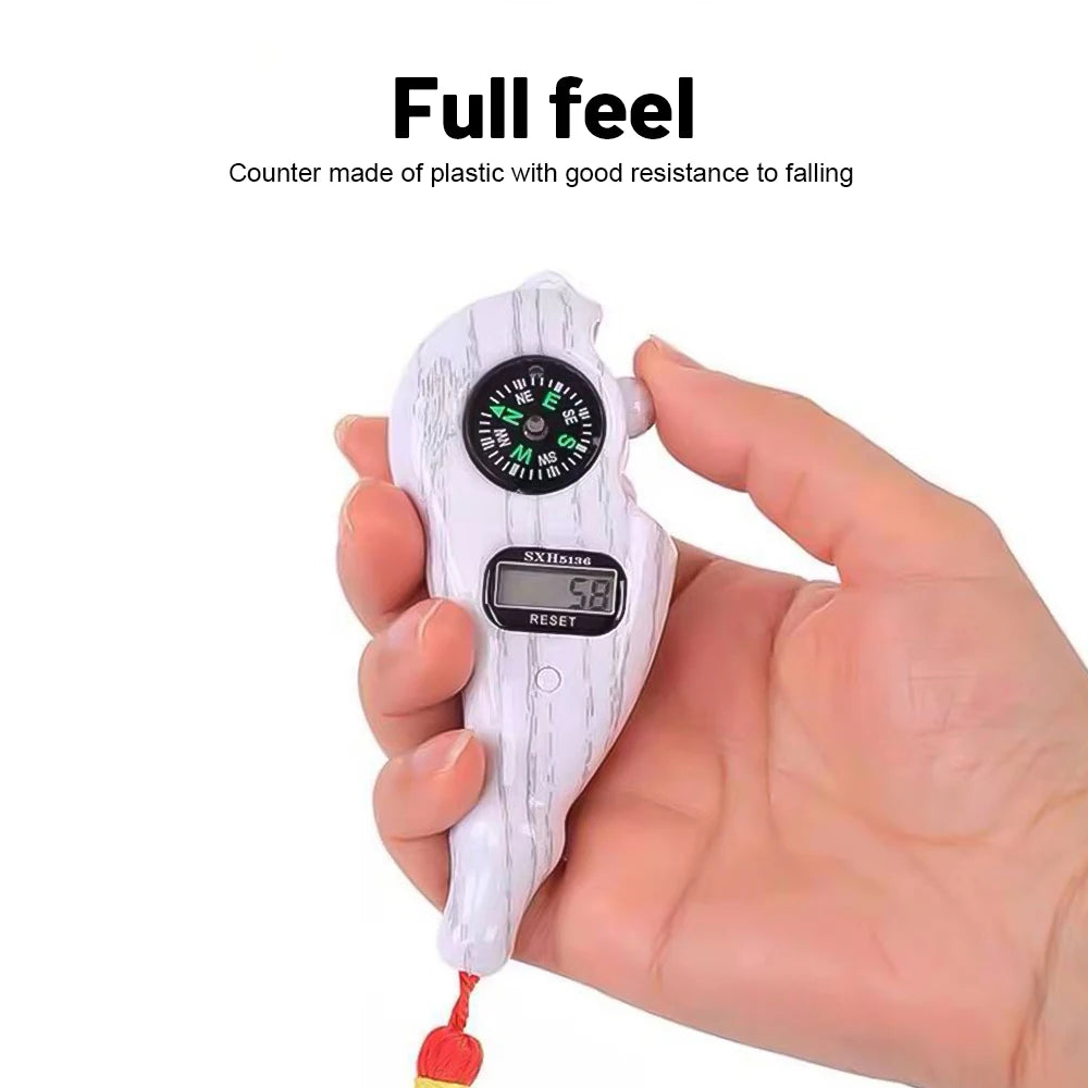 Electronic Digital Electronic Tally Counter with Compass Tassel Finger Game Toy Manual Reset Decompress Relax Tool LCD Register