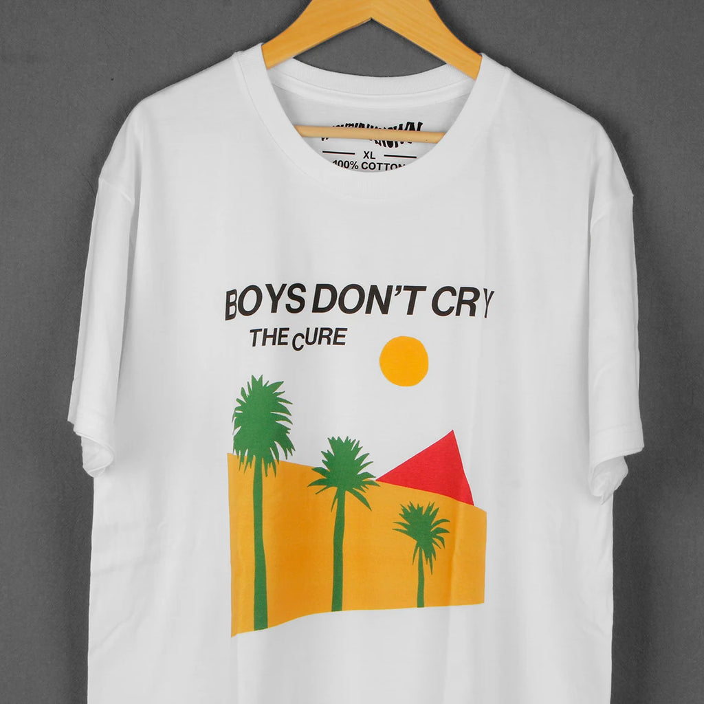 Boys Don't Cry The Cure T Shirt New Wave Post Punk Smiths Talking Heads Band Short Sleeves Men's Top Graphic Rock Printed Shirt