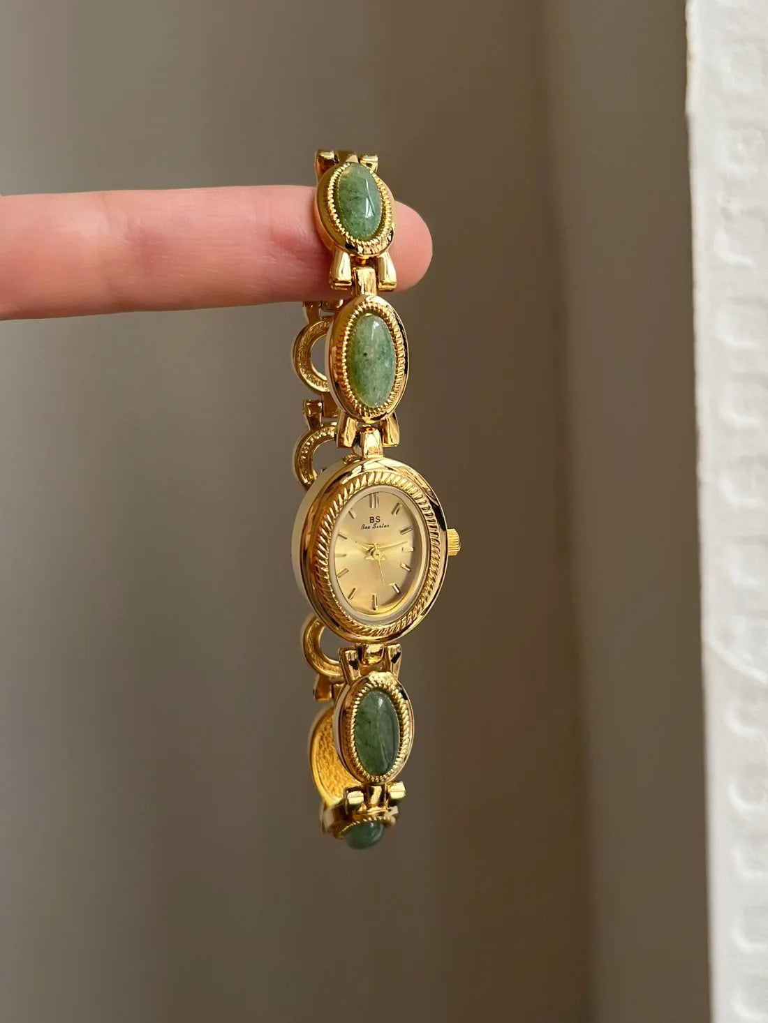 High End Medieval Light Luxury Pearl Bracelet Watch Jewelry Jade Quartz Bracelet Women's Watch Gift For Women Lady Fashion Watch