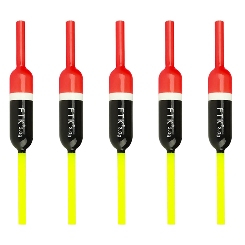 FTK 5pcs/pack Balsa Wood Fishing Floats Bobbers Spring Vertical Buoys Slip Bobber For Crappie Panfish Catfish Walleye Bass