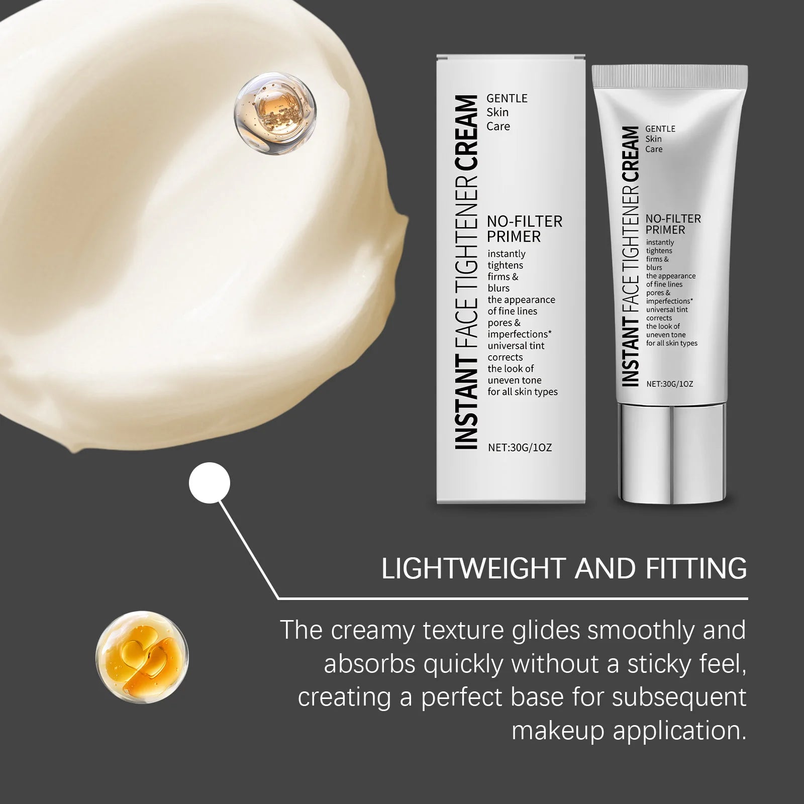 Facial Pre-Makeup Primer - Hydrating & Moisturizing, Evens Skin Tone, Reduces Fine Lines, Nourishes Skin, Gentle Formula