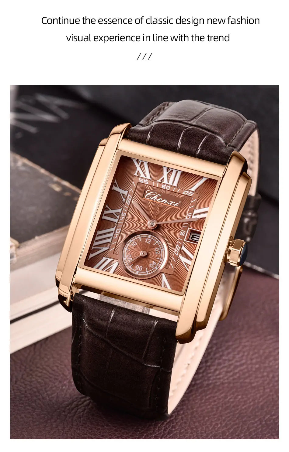 Fashion Business Watches For Men Calendar Display Quartz Watches Waterproof Leather Band Men's Wristwatch