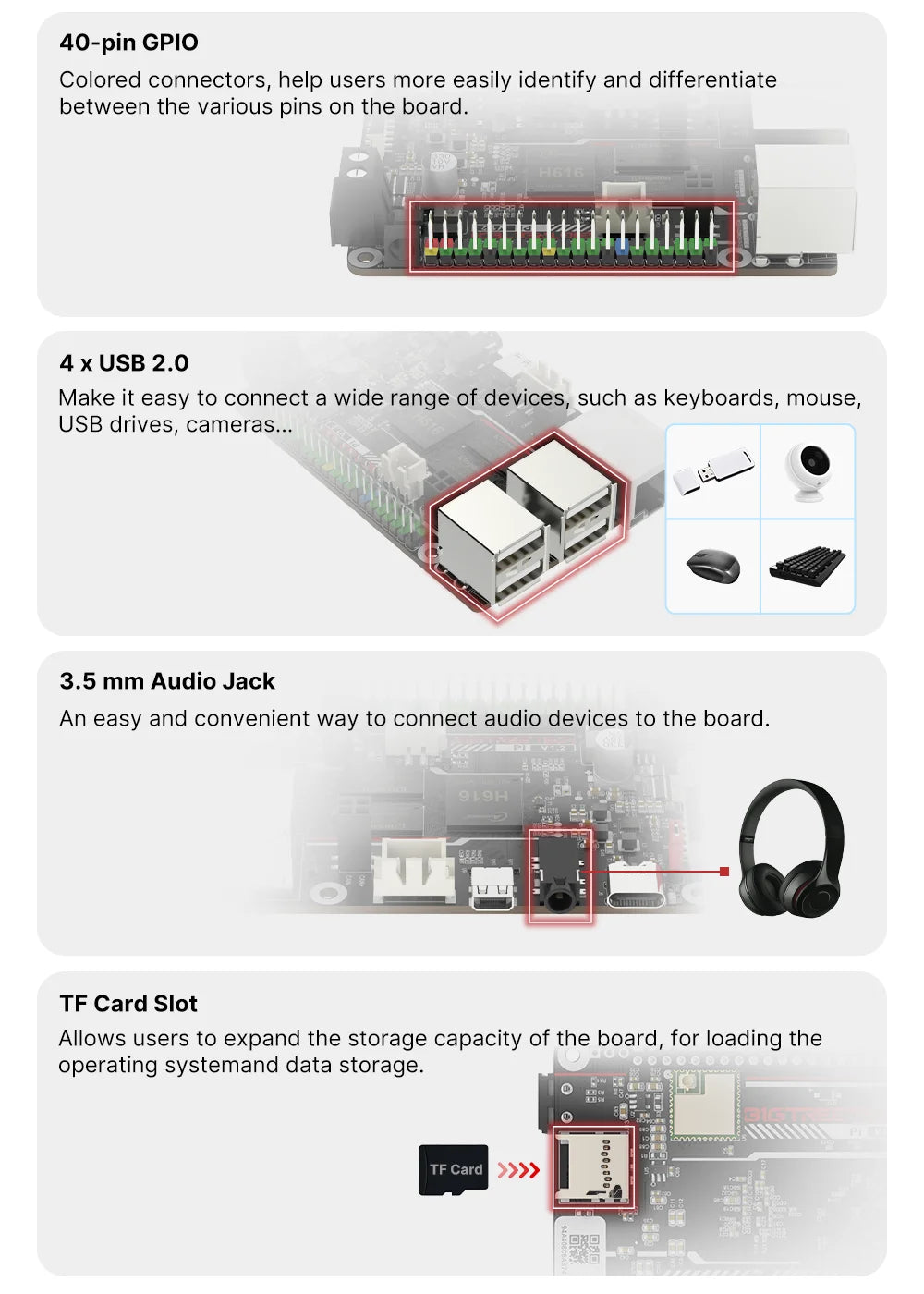 BIGTREETECH PI V1.2 Board BTT Quad Core Cortex-A53 2.4G WiFi 40Pin GPIO VS Raspberry PI 3B Orange Pi For Klipper 3D Printer DIY