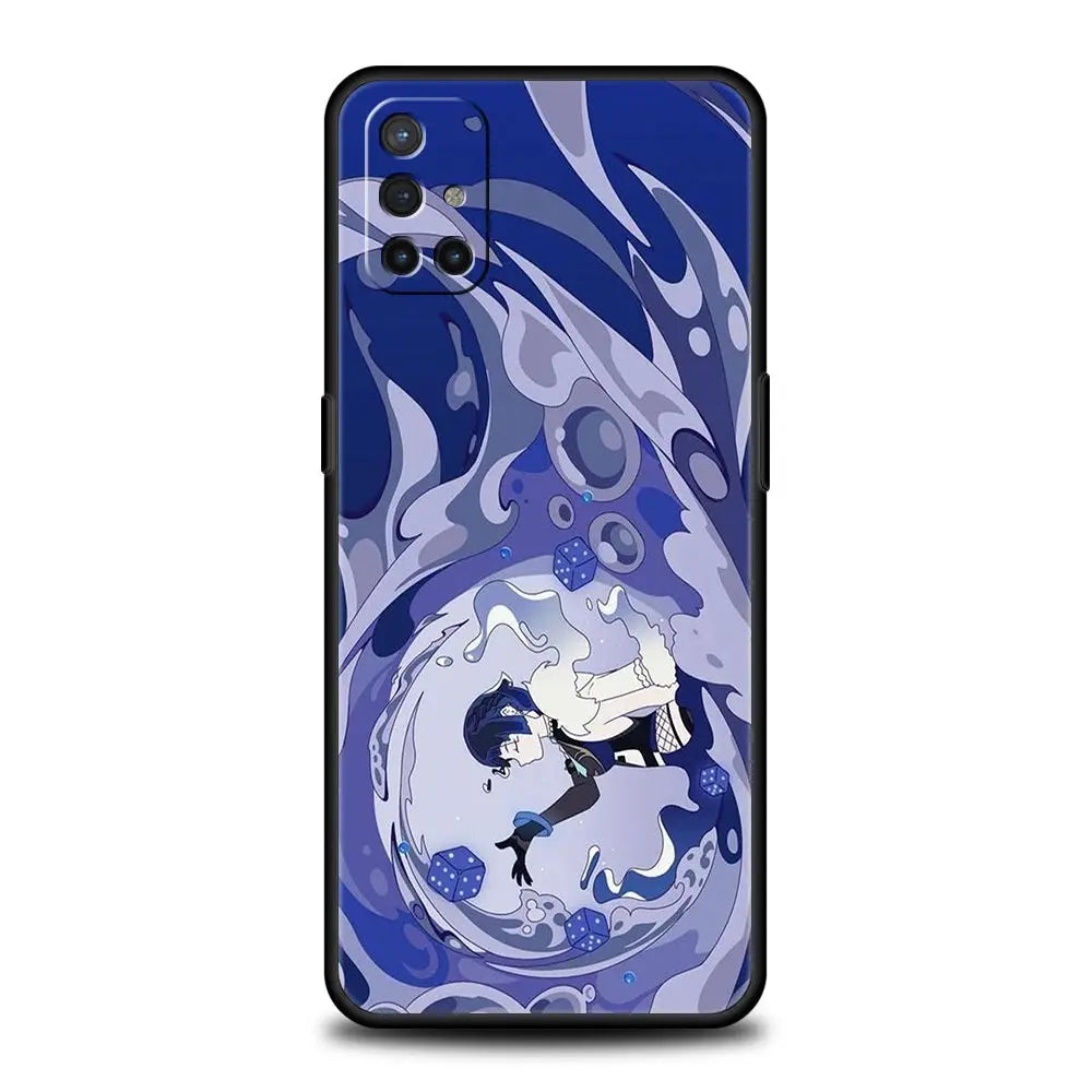 Genshin Impact Cartoon Logo Phone Case For OnePlus 10 9 Pro 9T 10R 9R 9RT 8T 8 7 6T 7T Nord 2T CE 2 5G N200 N10 N100 Black Cover