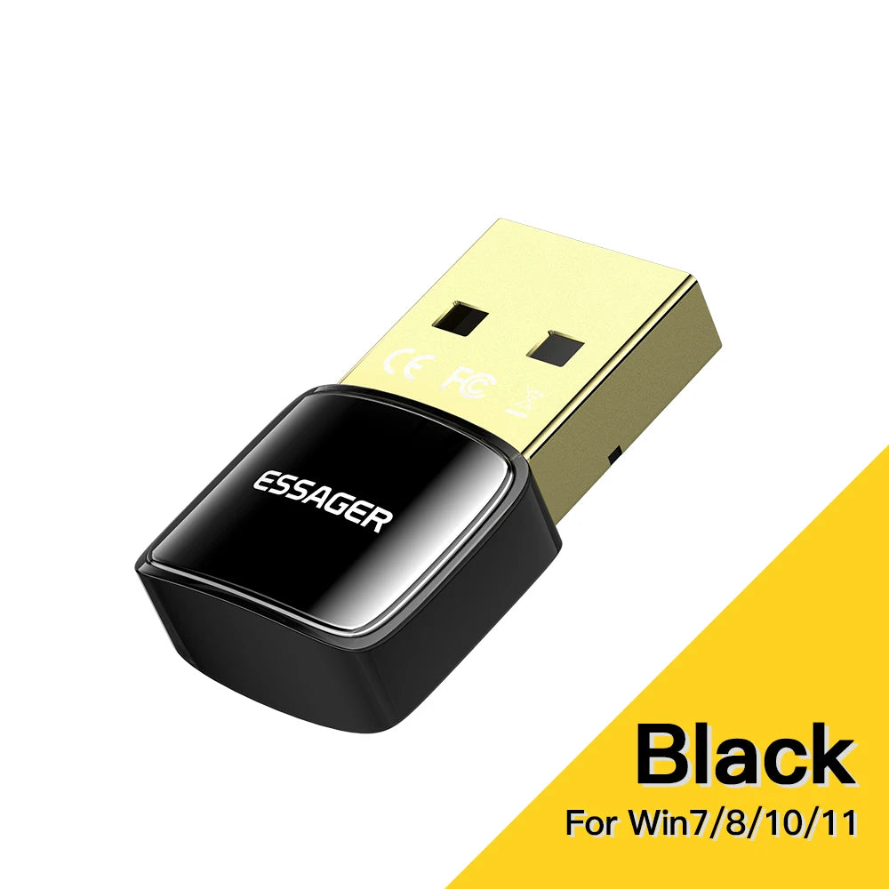 Essager Wireless USB Bluetooth 5.0 Adapter Dongle Mini Car Music AUX Audio Receiver Transmitter For PC Laptop Mouse Earphone HOT