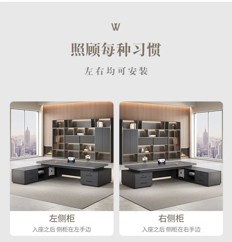 Designer Modern Computer Desk Luxury Office Table Organizer Ideal Gaming Space Office Enhancement Muebles Oficina Decoration
