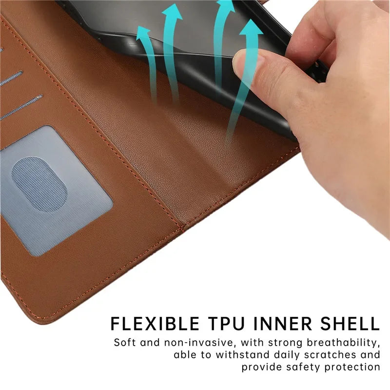 Luxury Leather Phone Case for Google Pixel 10 9 Pro XL 10A 9A 8 8A 7 7A 6 5 Pixel 10Pro XL Flip Wallet Card Stand Cover Coque