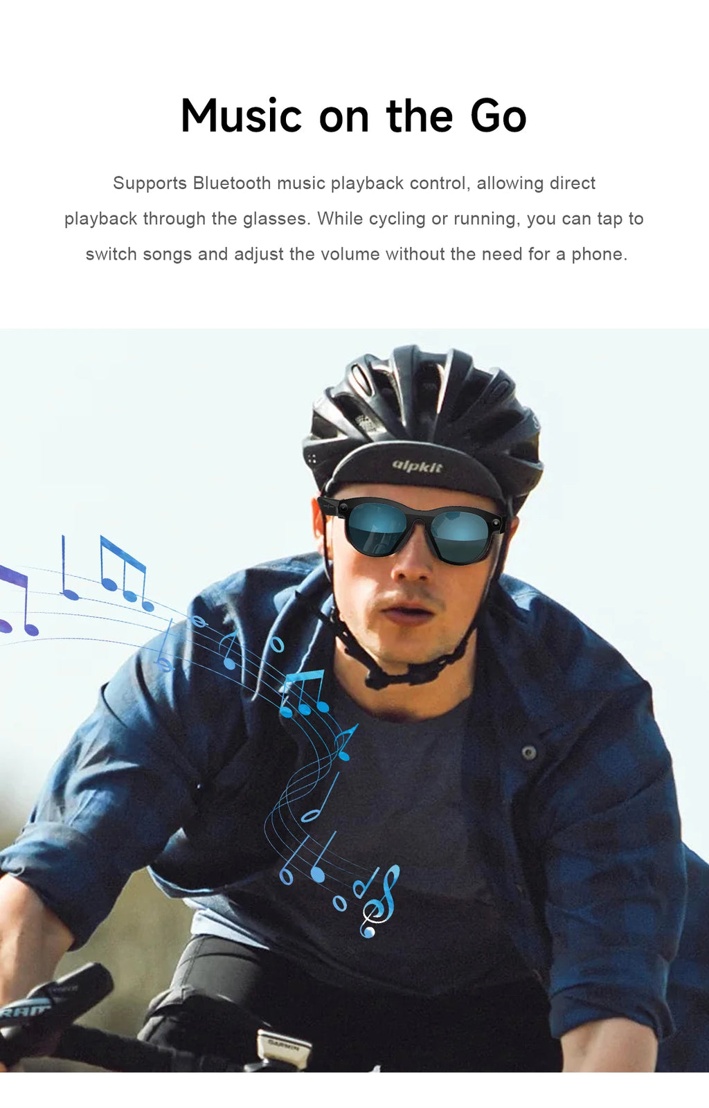 AI smart glasses for taking photos, anti shake, long-lasting battery life, Bluetooth calls, music, sports, companions, smart gla
