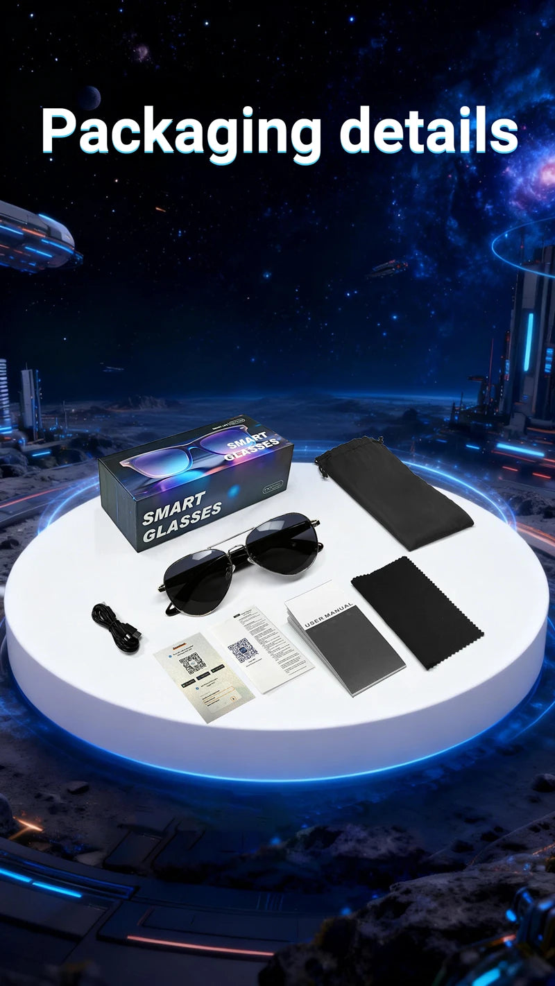 2026 New 800W Pixel Camera Smart Glasses Video Recording AI Photo Recognition Bluetooth Call Voice Translation Sunglasses Man