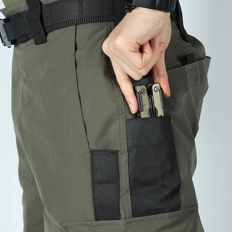 Gift belt Men's Operator Elastic Tactical Ripstop Workout Outdoor Cargo for Men Cycling Hiking Fishing Casual Shorts