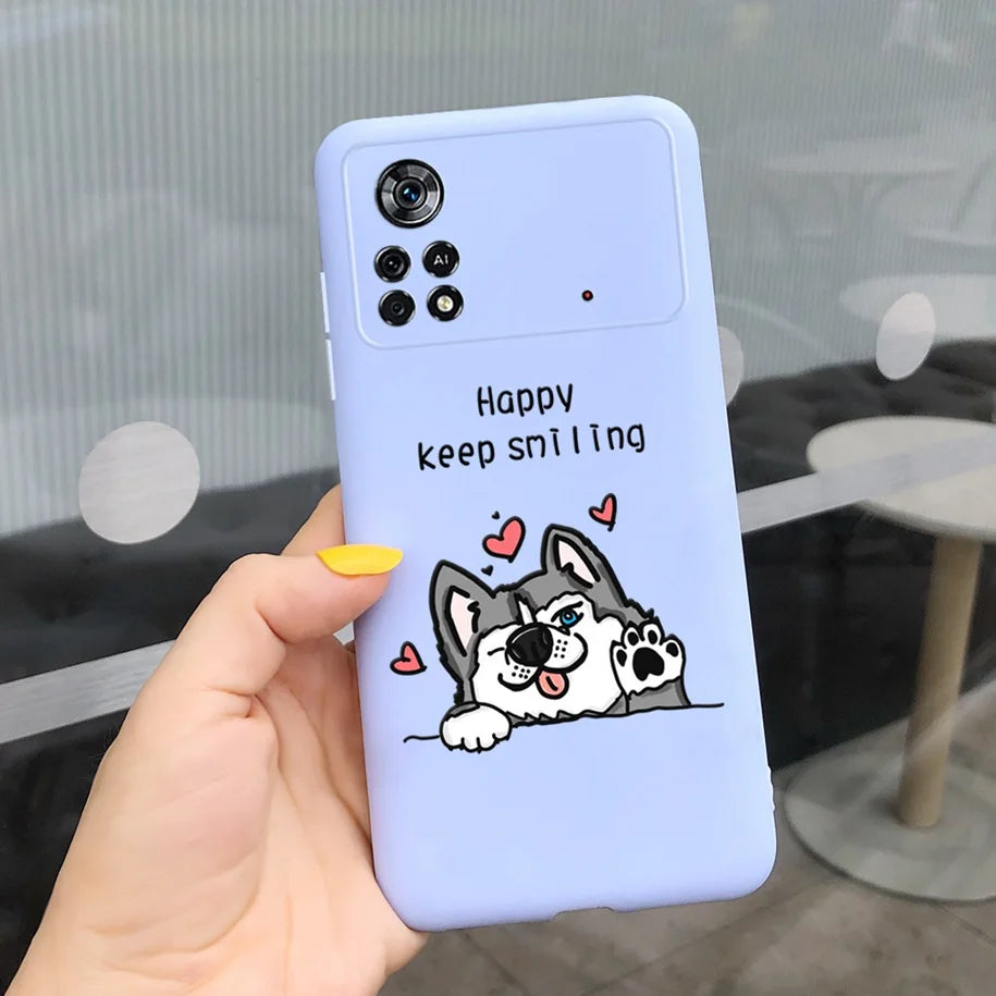Cute Love Heart Phone Case For Xiaomi Poco X4 Pro 5G Cover Soft Silicone Matte Funda For Xiaomi Poco X4 M4 Pro 4G 5G Bumper 2022