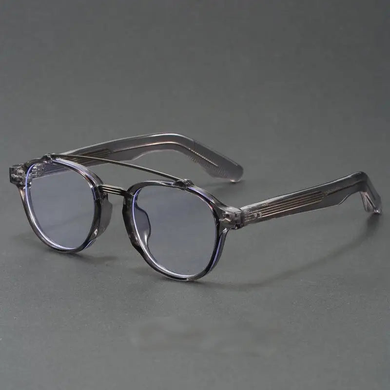 Designer Anti Blue Light Glasses Men's Retro Double Bridge Thickened Frame Fashion Optical Prescription Glasses for Women