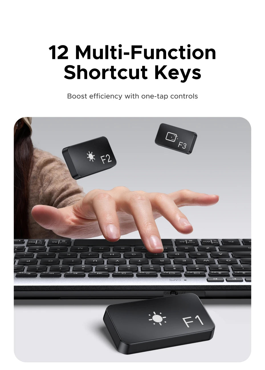 UGREEN Wireless Keyboard Bluetooth 5.3 & 2.4G Wireless Russian/EN 78 Keycaps For MacBook iPad PC Tablet