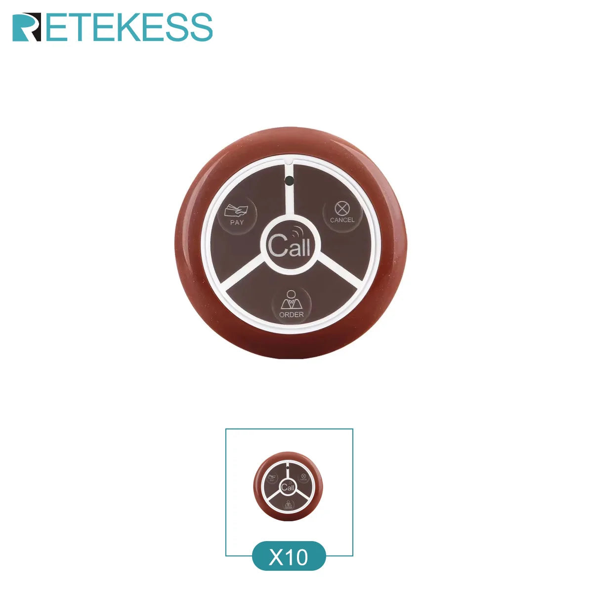 RETEKESS T117 10Pcs Call Button Restaurant Pager Wireless Waiter Transmitter 433MHz For Hookah Bar Cafe Customer Service