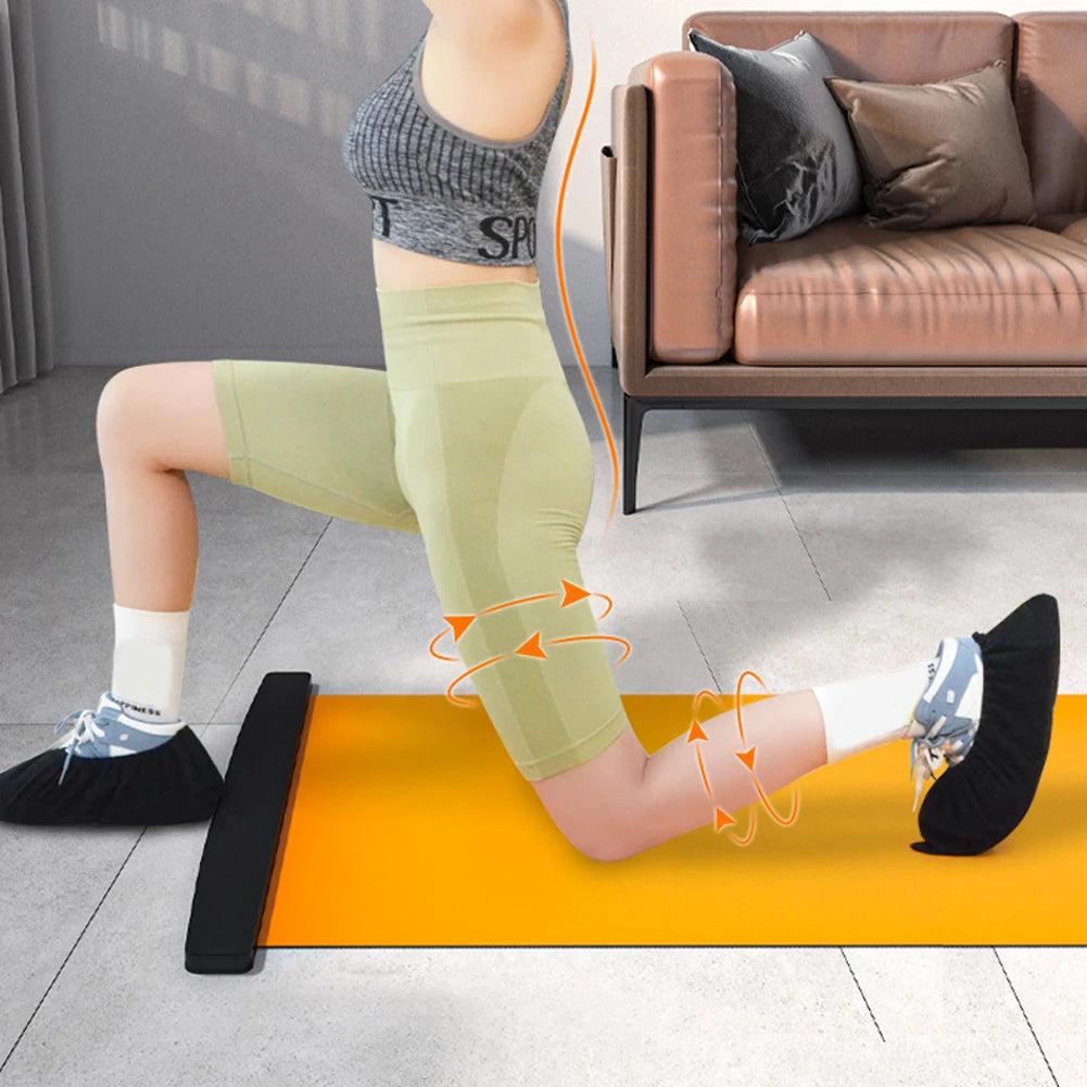 Yoga Practice Mat Pilates Sport Fitness Sliding Mat w/ Anti-Slip Layer Low-Impact Exercise Mat For Balance Training Core Workout