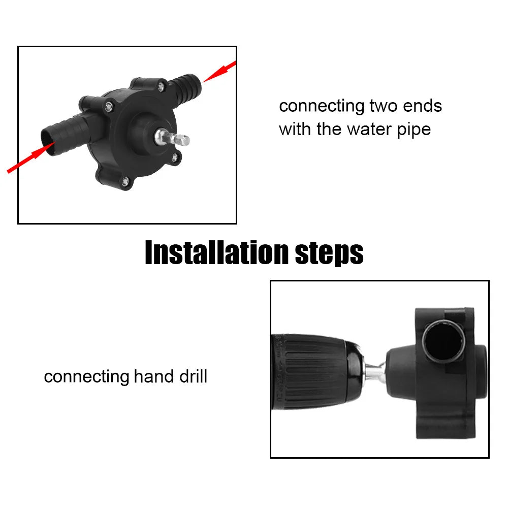 Electric Drill Pump Home Garden Outdoor Tool Portable Mini Hand Self-priming Liquid Transfer Pumps Diesel Oil Fluid Water Pump
