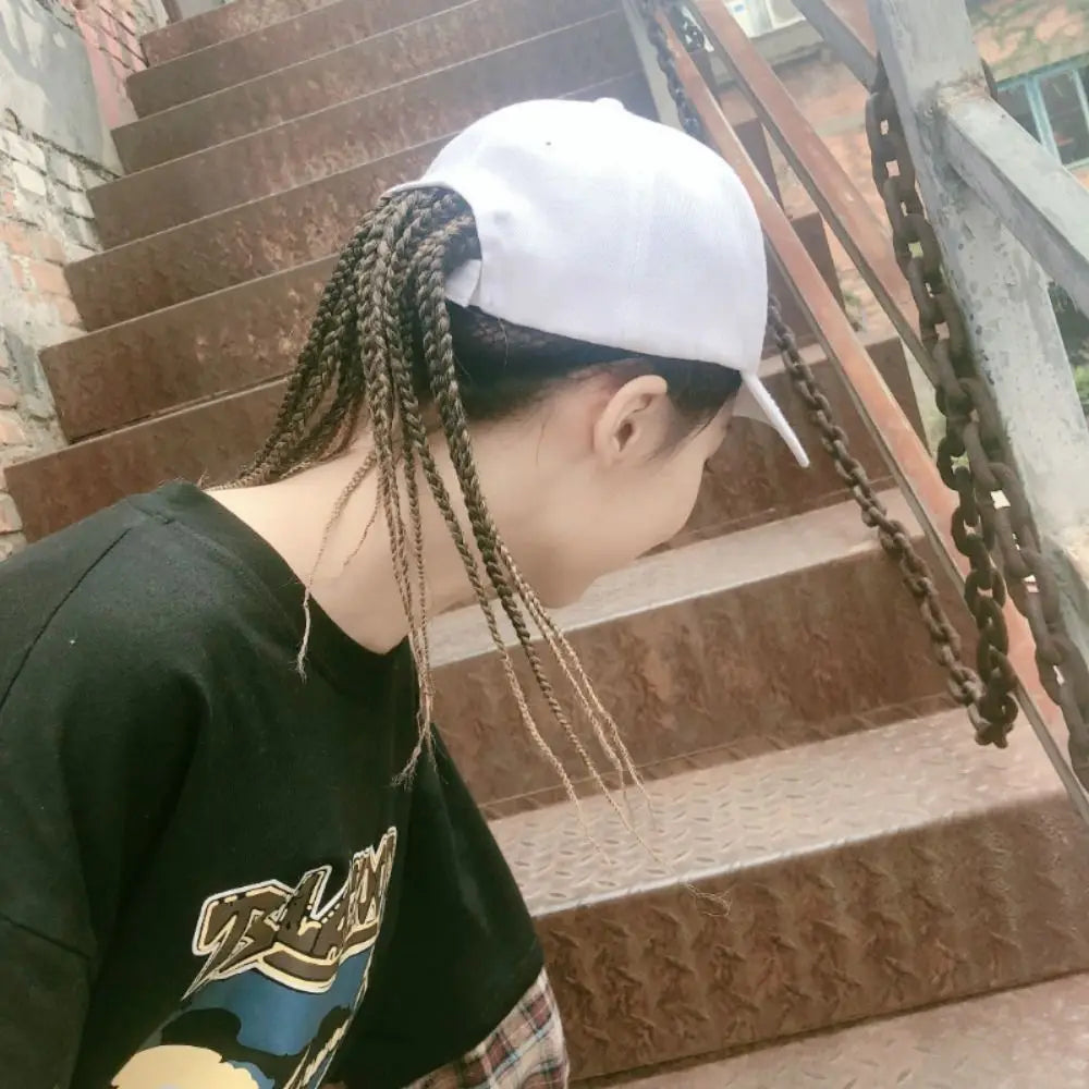 Baseball Cap Wig Hip Hop Hat Daily Wear Synthetic Wig Wig Hair Dreadlocks Cap Peaked Cap Dirty Hair Braid Sun Visor Hats