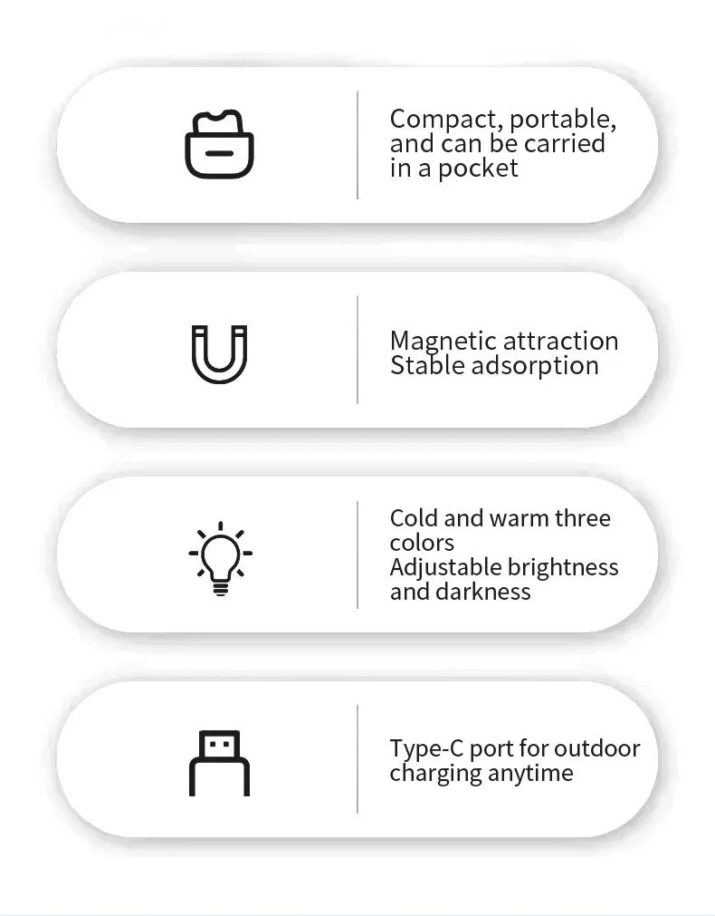 Portable Magnetic Mobile Phone Selfie Fill Light, Rechargeable Phone Selfie Light for Selfies/Photography/TikTok/live streaming